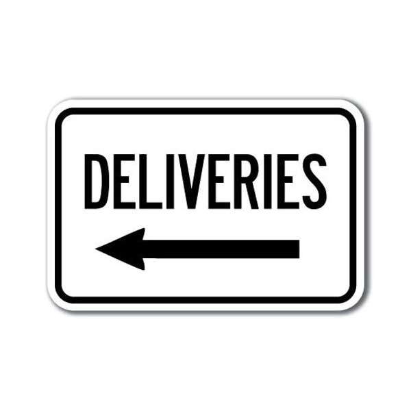 Signmission Safety Sign, 12 in Height, Aluminum, 18 in Length, Delivery Signs - Del left A-1218 Delivery Signs - Del left - main